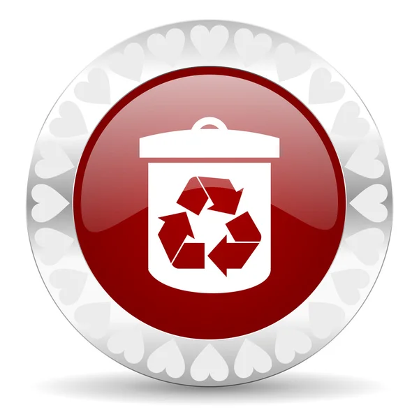 Recycle valentines day icon — Stock Photo, Image