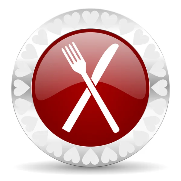 Restaurant Valentijnsdag pictogram — Stockfoto