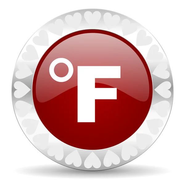 Fahrenheit valentines day icon — Stock Photo, Image