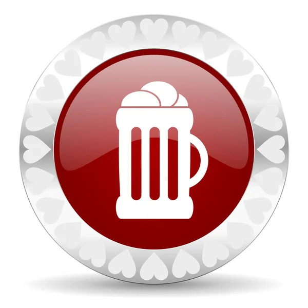 Piwo Walentynki ikona — Zdjęcie stockowe