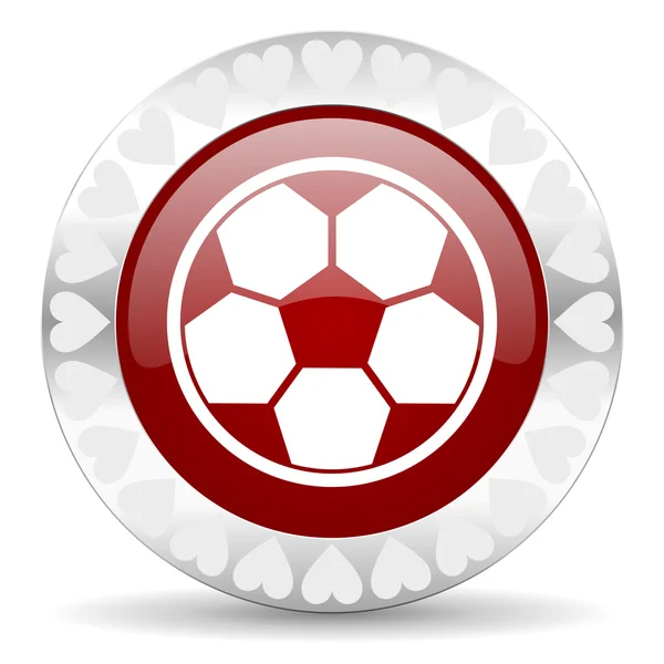 Piłka nożna Walentynki ikona — Zdjęcie stockowe