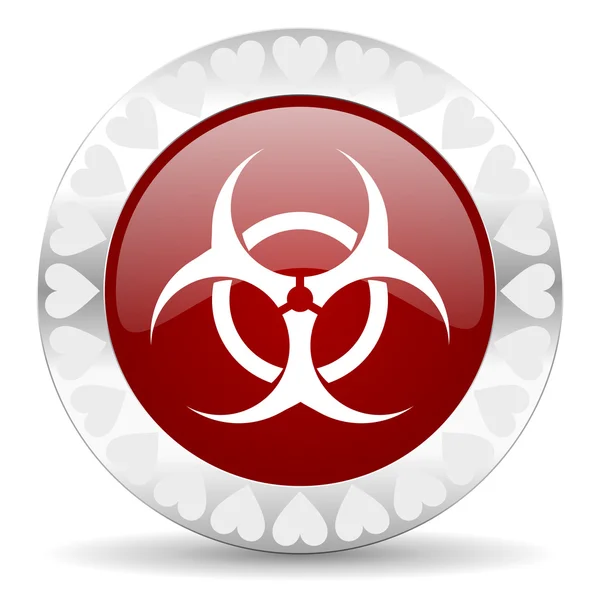 Biohazard Sevgililer günü simgesi — Stok fotoğraf