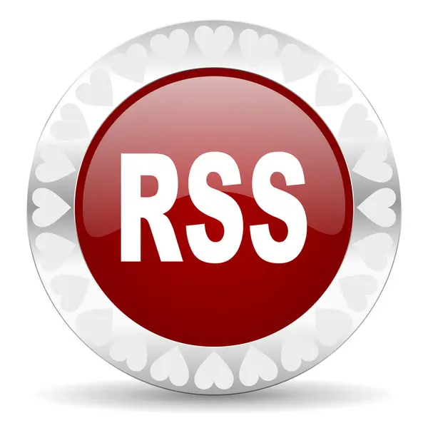 バレンタインの日の rss アイコン — Zdjęcie stockowe