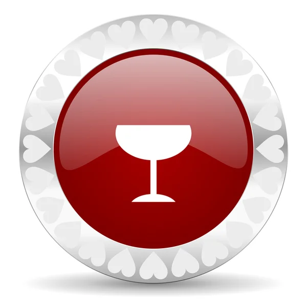 Alkohol valentinky den ikona — Stock fotografie