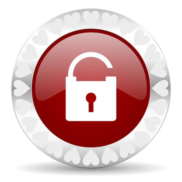 Padlock valentines day icon — Stock Photo, Image