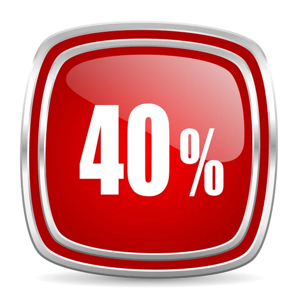 40 percent icon — Stock Photo, Image