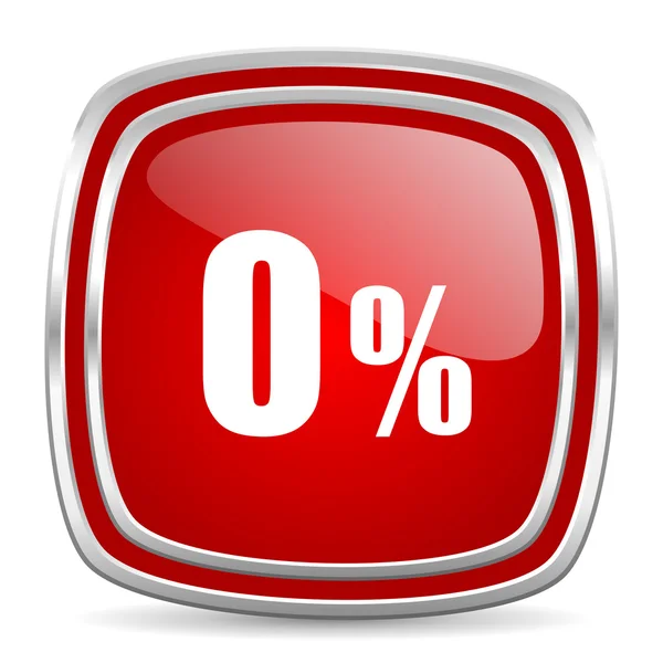 0 percent icon — Stock Photo, Image