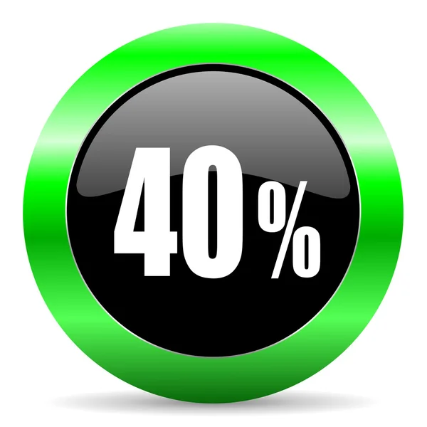 40 percent icon — Stock Photo, Image