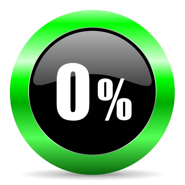 0 percent icon — Stock Photo, Image