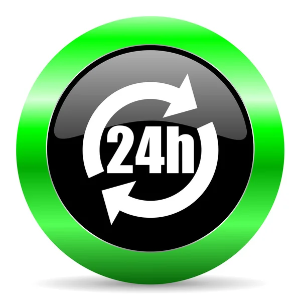 Ikona 24h — Zdjęcie stockowe