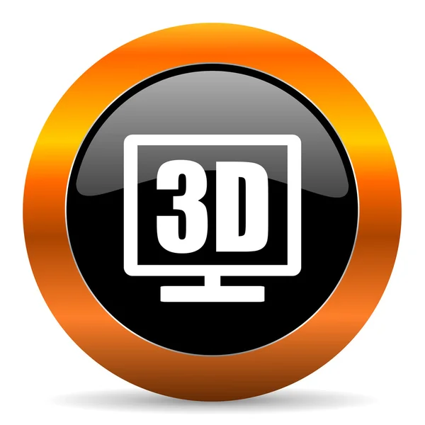 Ícone de exibição 3d — Fotografia de Stock