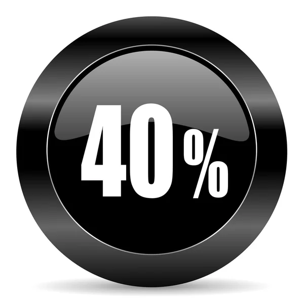40 ％ のアイコン — ストック写真