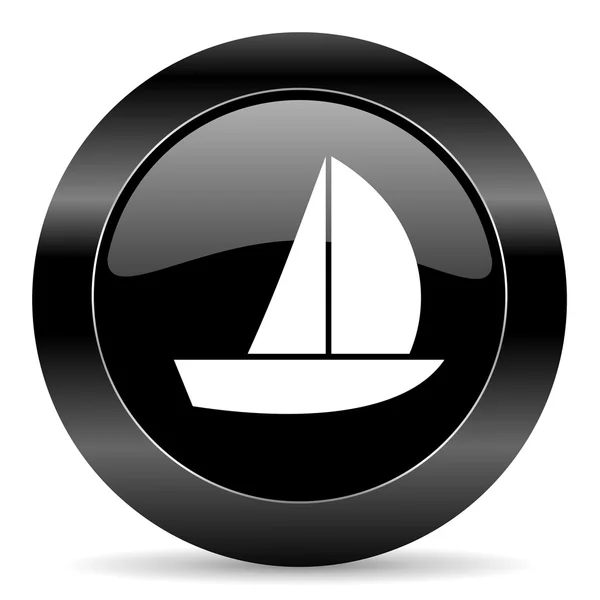 Яхта значок — стокове фото