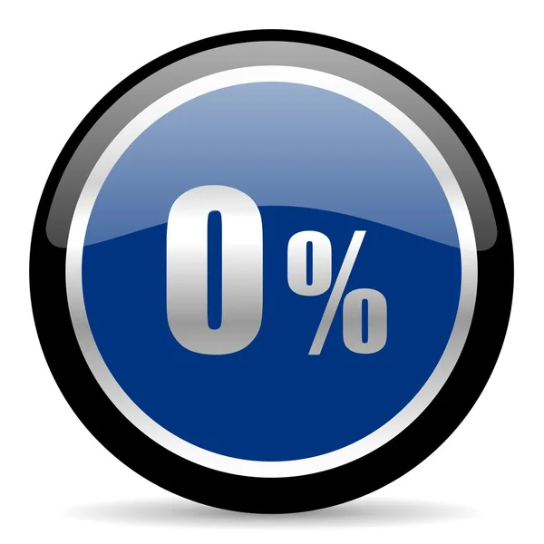 0 percent icon — Stock Photo, Image