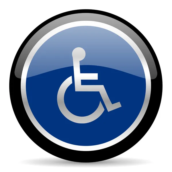 Значок інвалідному візку — стокове фото