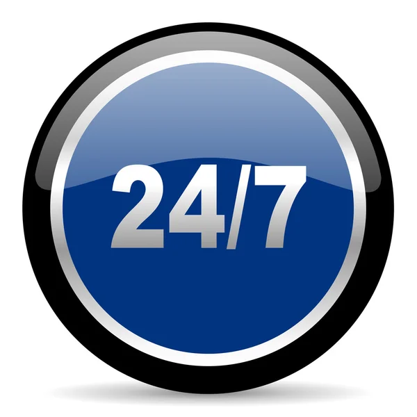 24 7 icono — Foto de Stock