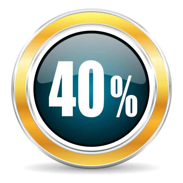 Ícone de 40 por cento — Fotografia de Stock