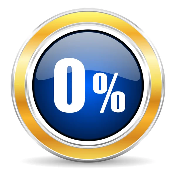 0 percent icon — Stock Photo, Image