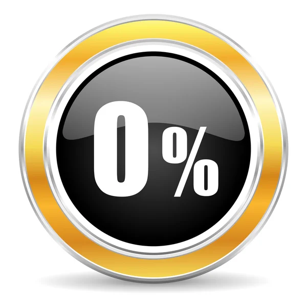 0 ícone por cento — Fotografia de Stock