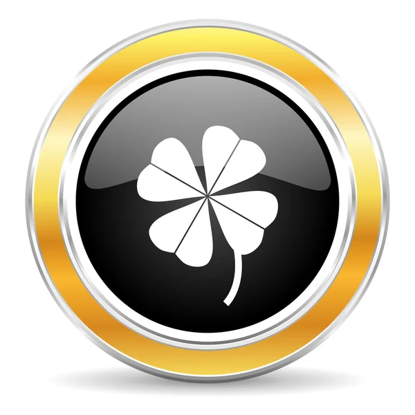 Four-leaf clover icon — Stock Photo, Image