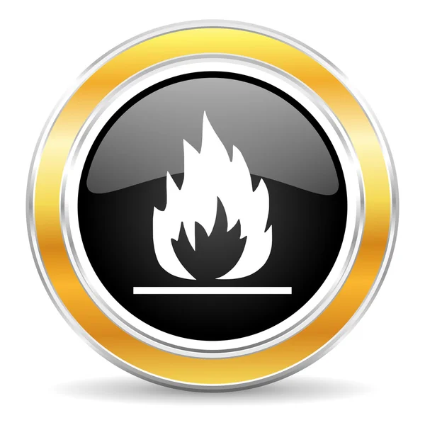 Ícone de chama — Fotografia de Stock