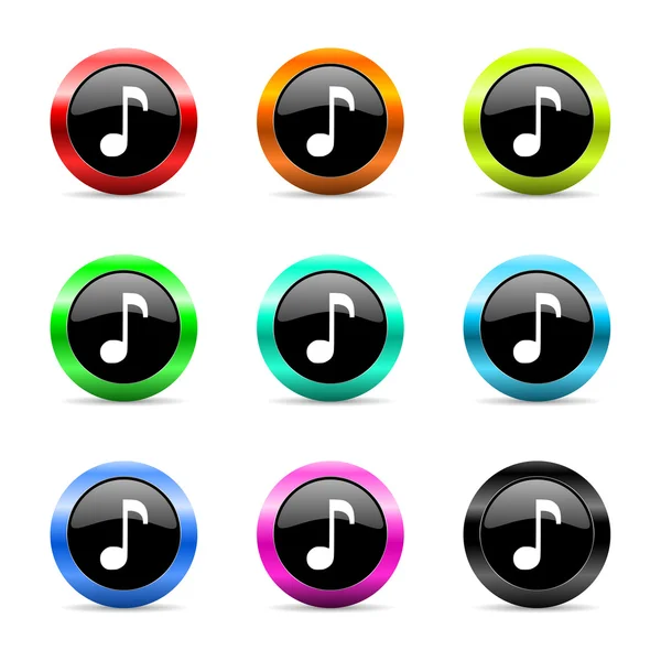 Music web icons set — Stock Photo, Image