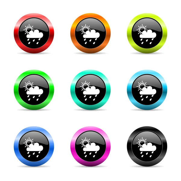 Zestaw ikon web deszcz — Zdjęcie stockowe