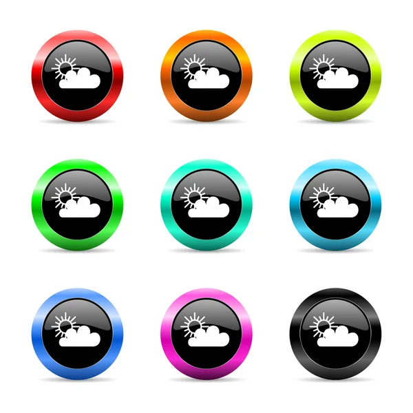 Cloud web ikony nastavit — Stock fotografie