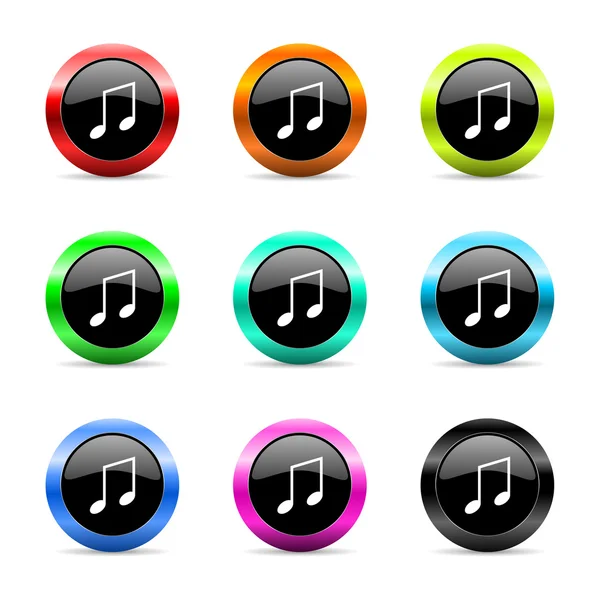 Music web icons set — Stock Photo, Image