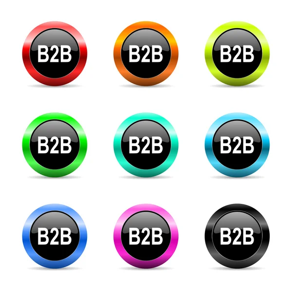 B2B WWW zestaw ikon — Zdjęcie stockowe