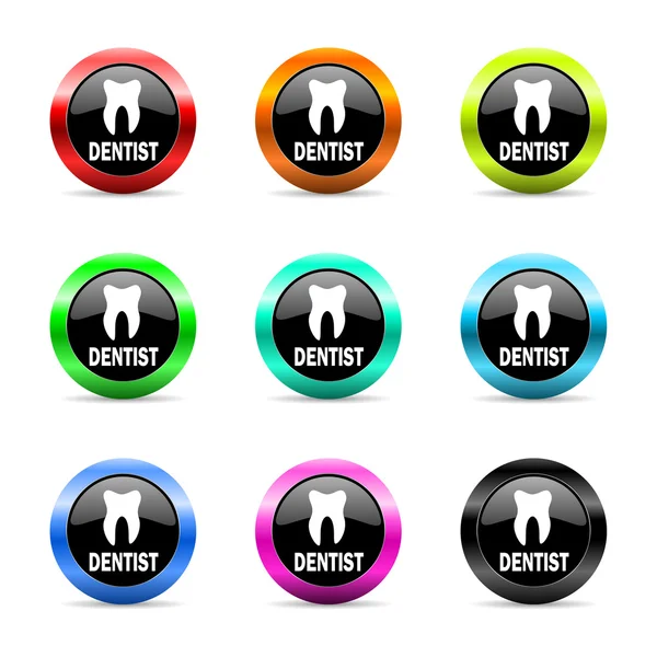 Zestaw ikon web dentysta — Zdjęcie stockowe