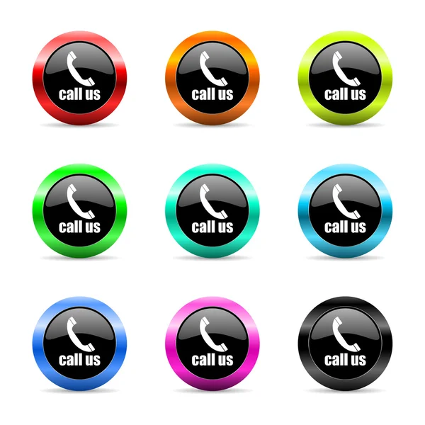 Llámenos conjunto de iconos web — Foto de Stock