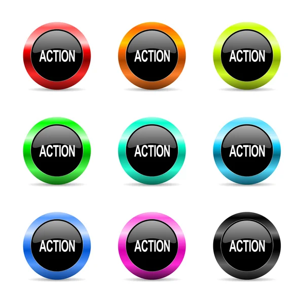 Action web icons set — Stock Photo, Image