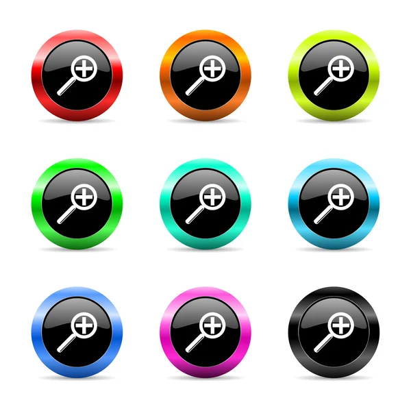 Lens web icons set — Stockfoto