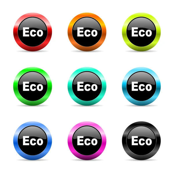 Set icone web eco — Foto Stock