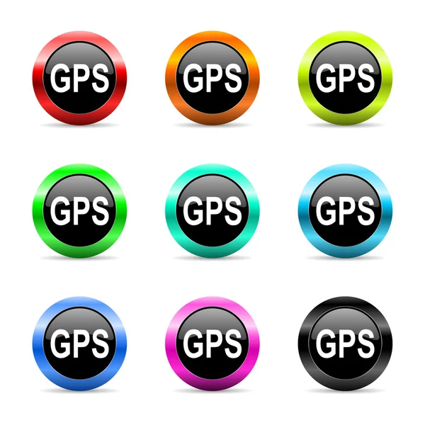 GPS web icons set — Stockfoto