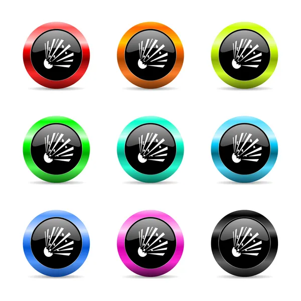 Bomb web icons set — Stock Photo, Image