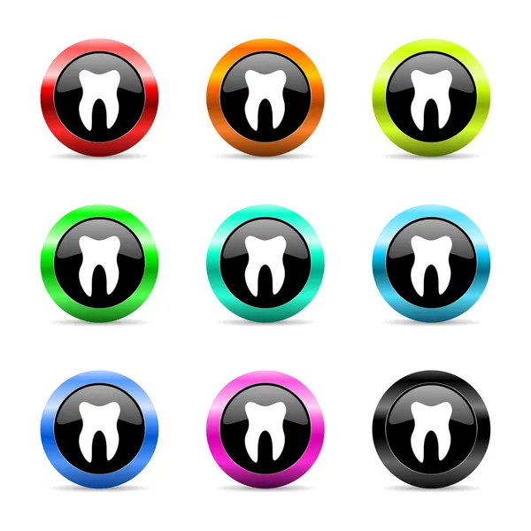 Tooth web icons set — Stock Photo, Image