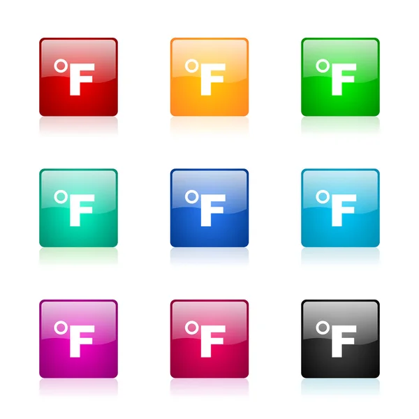 Fahrenheit web icons set — Stock Photo, Image