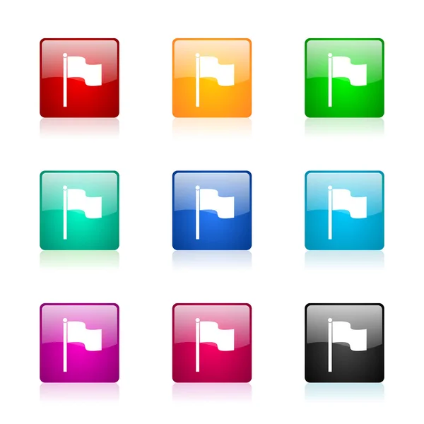 Flag web icons set — Stock Photo, Image