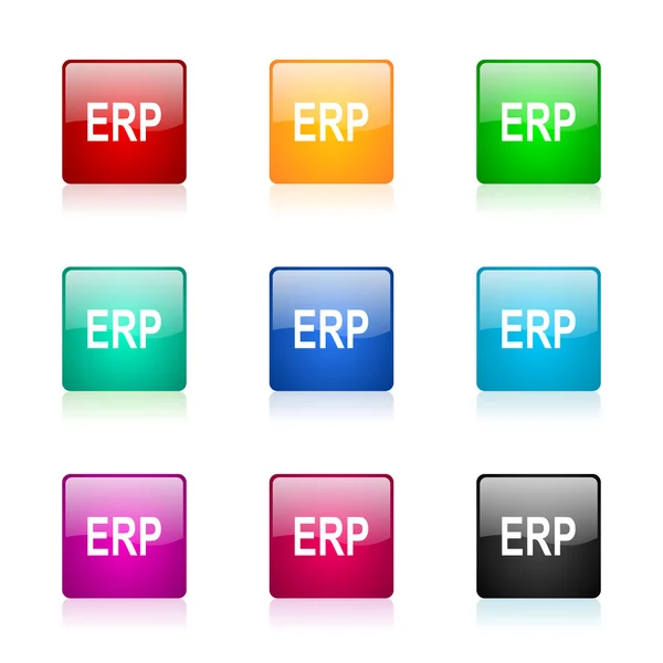 ERP web icons set — Stockfoto