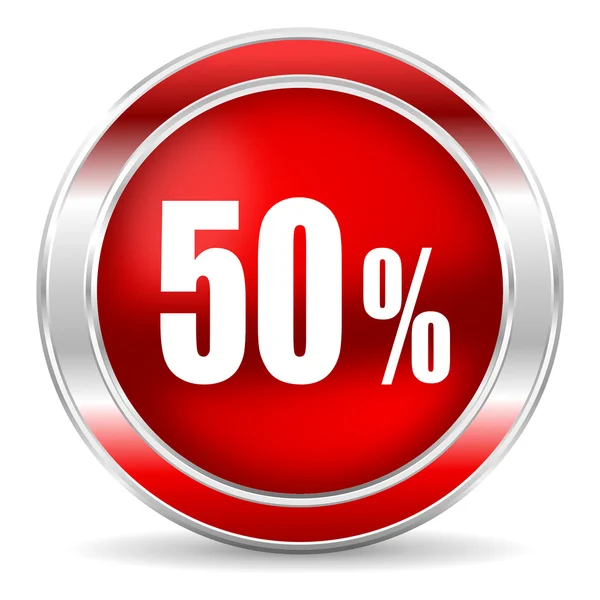 50 percent icon — Stock Photo, Image