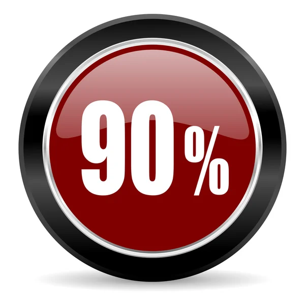 90 percent icon — Stock Photo, Image