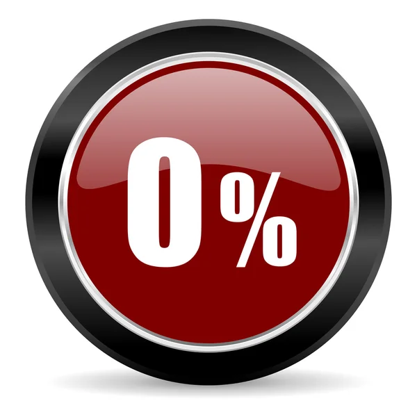 0 percent icon — Stock Photo, Image