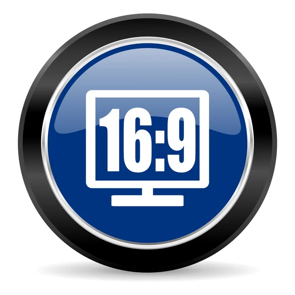 16 9 ekran ikona — Zdjęcie stockowe
