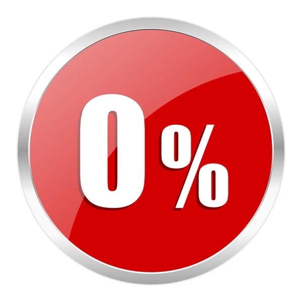 0 percent icon — Stock Photo, Image