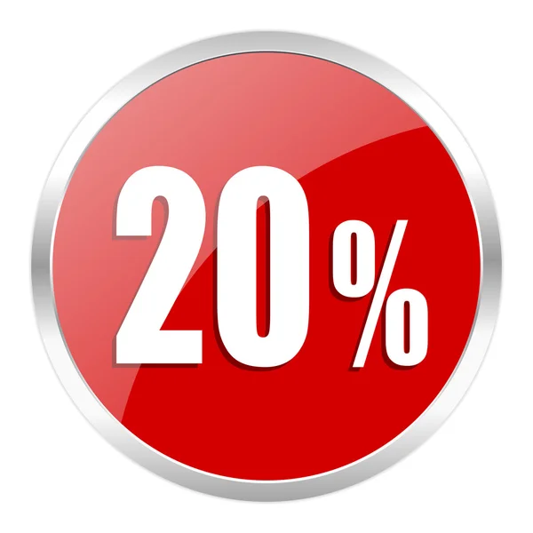 20 percent icon — Stock Photo, Image