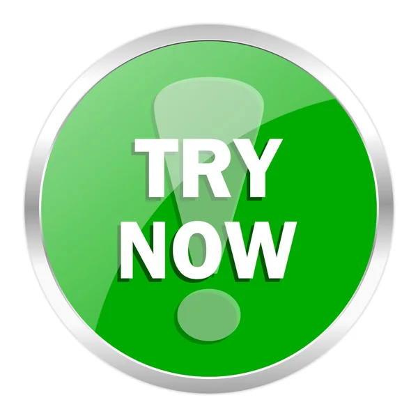 Try now icon — Stock Photo, Image