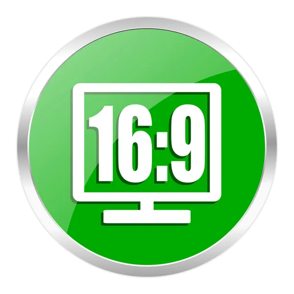 16 9 icono de pantalla — Foto de Stock