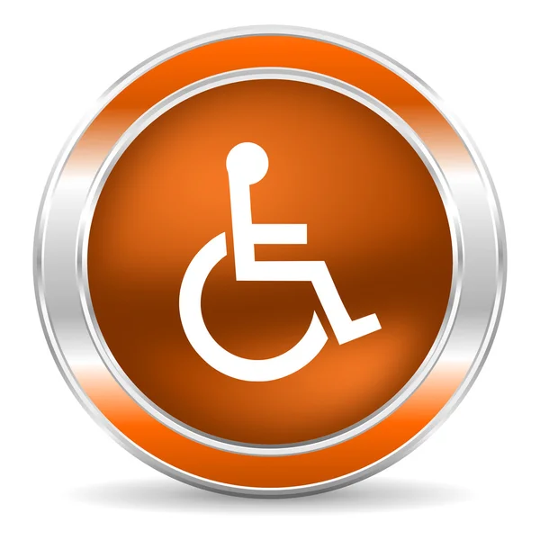 Ícone da cadeira de rodas — Fotografia de Stock